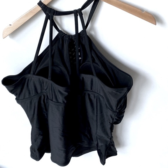 Swimsuits For All Tankini Black TOP ONLY, Size 22 - Picture 4 of 8